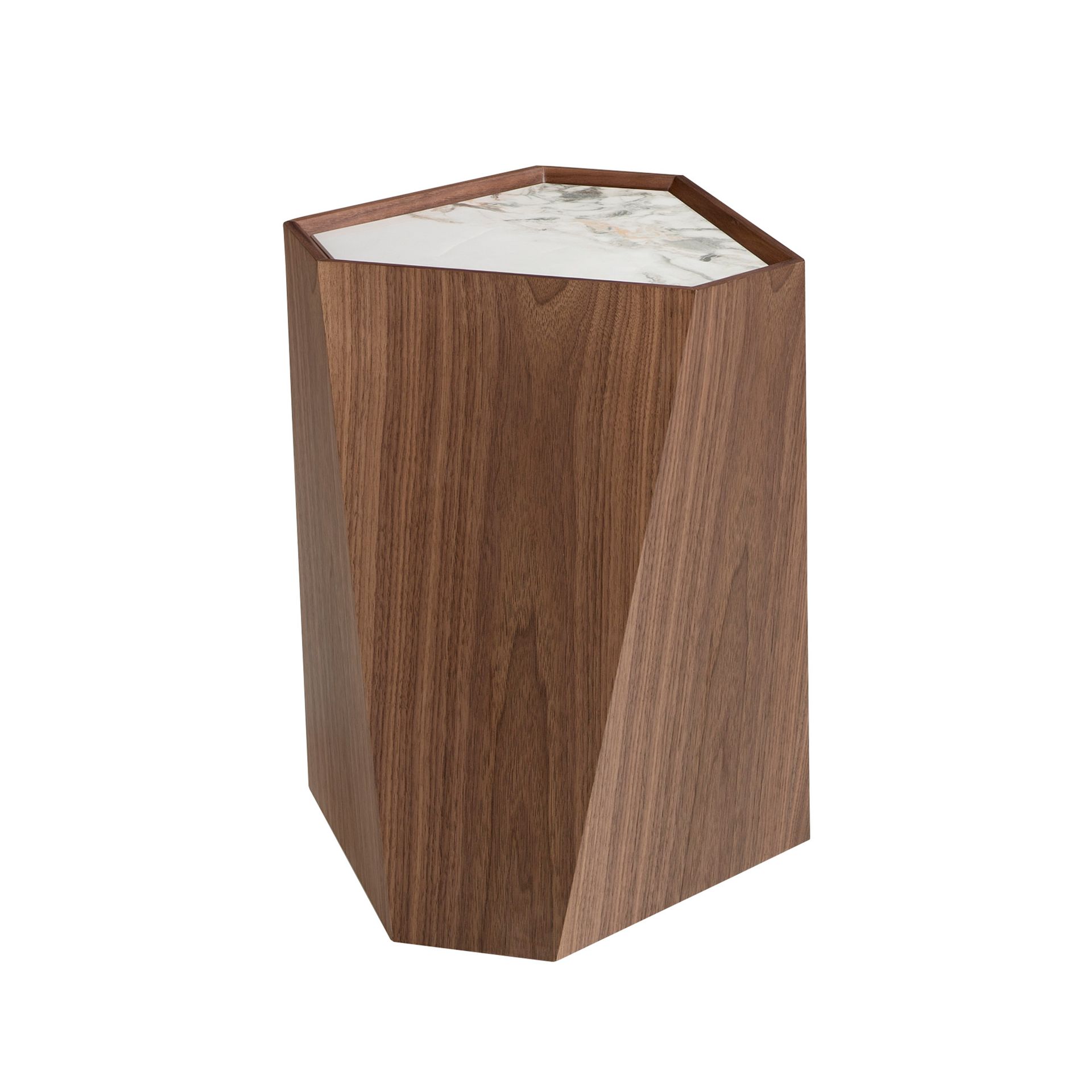 Угловой столик 2134/AC2308 из ореха и керамики Angel Cerda