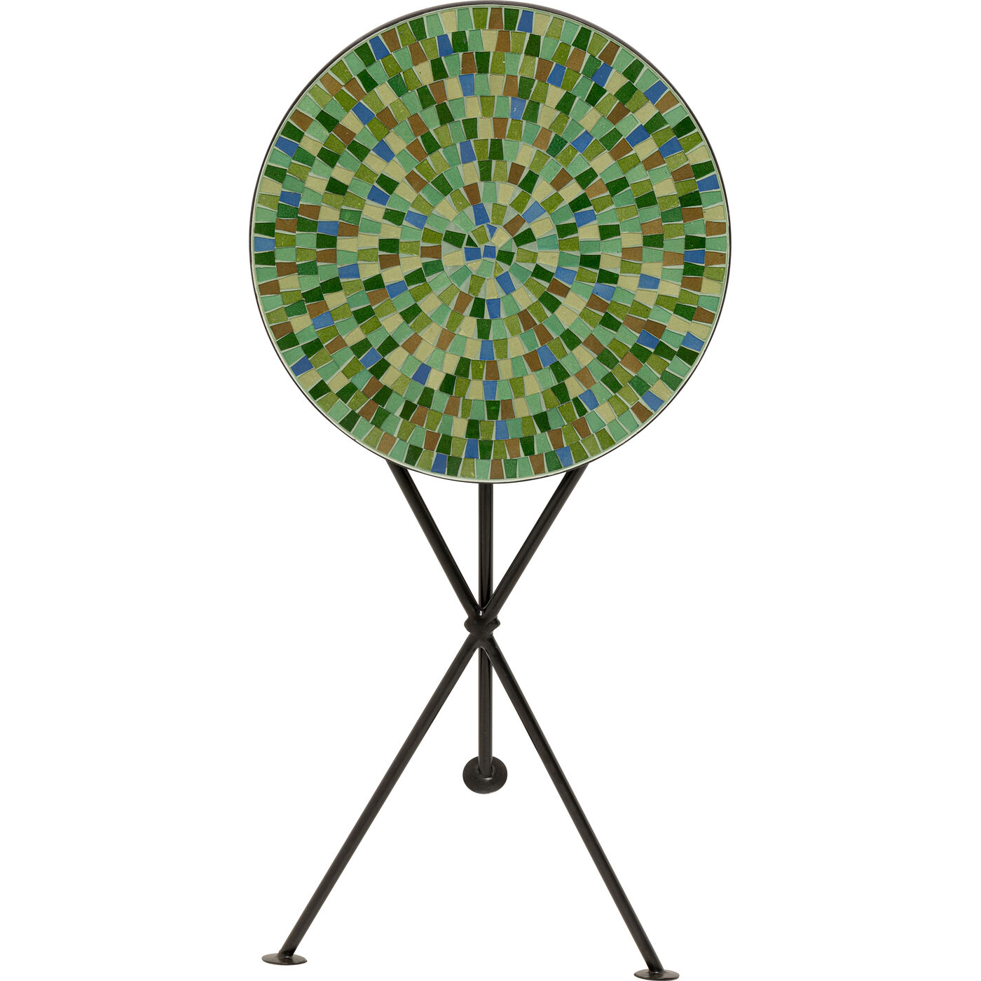 Приставной стол Clack Mosaic Green Blue Ø35cm KARE 70313