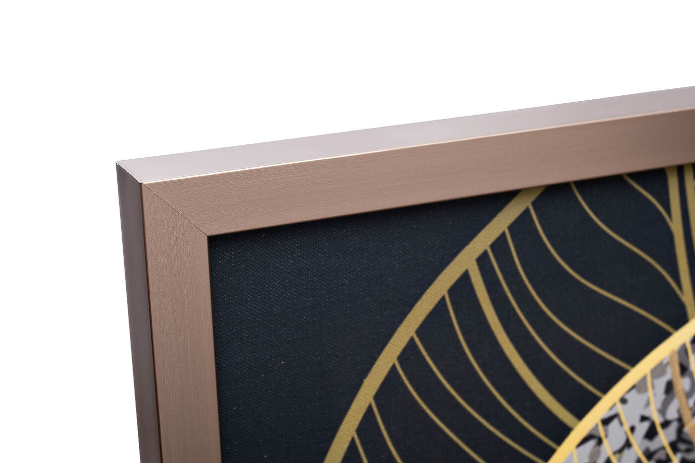 Холст Золотые листья-1 в багете латунь Garda Decor 89VOR-GOLDEN LEAVES-1