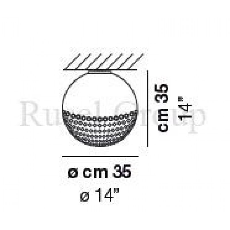 Потолочный светильник Vistosi BOLLE PL 35