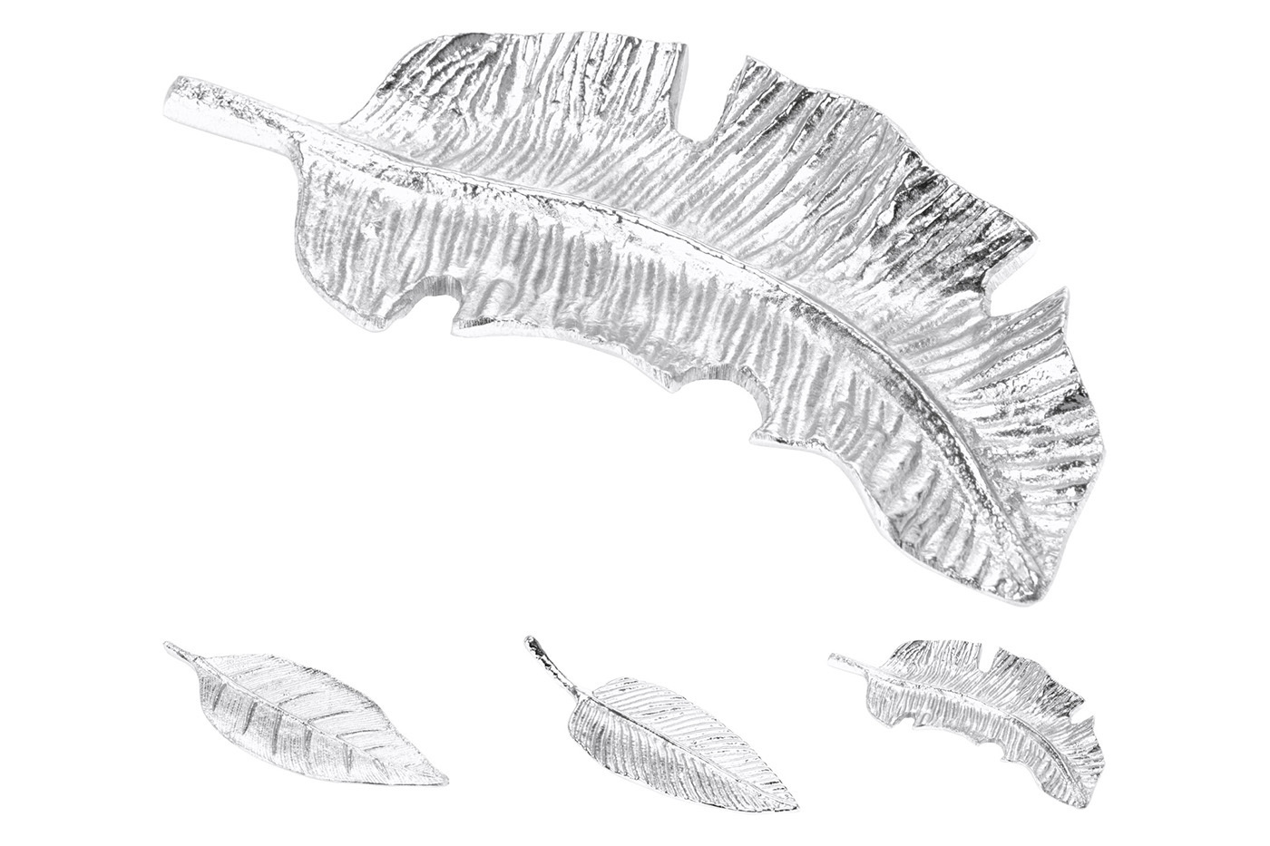 Тарелка декоративная "Лист" хром Garda Decor A98021790