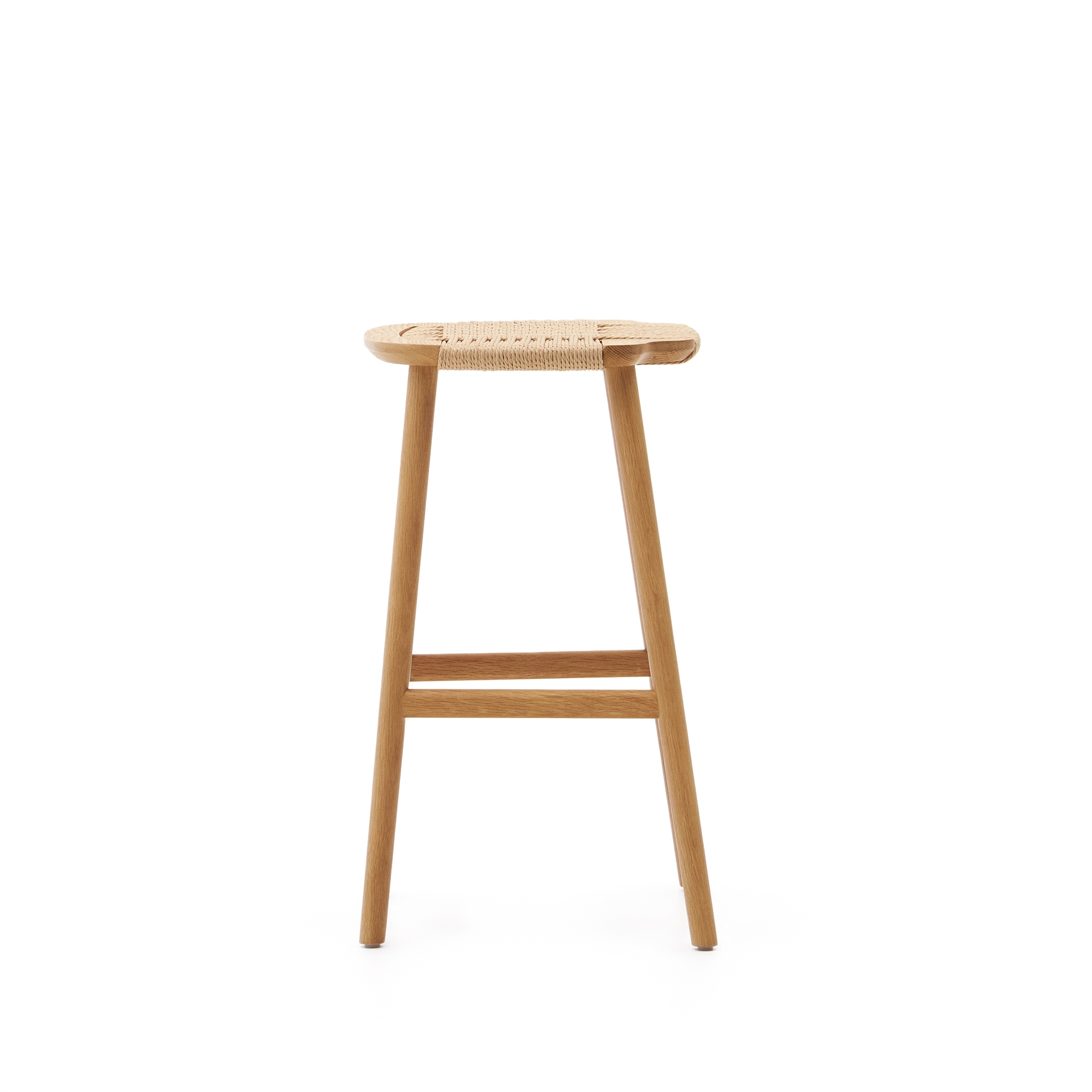 Табурет Enit из бежевой веревки и массива дуба с натуральной отделкой, 65 см La Forma (ex Julia Grup) Табурет Enit из бежевой веревки и массива дуба с натуральной отделкой, 65 см La Forma (ex Julia Grup)