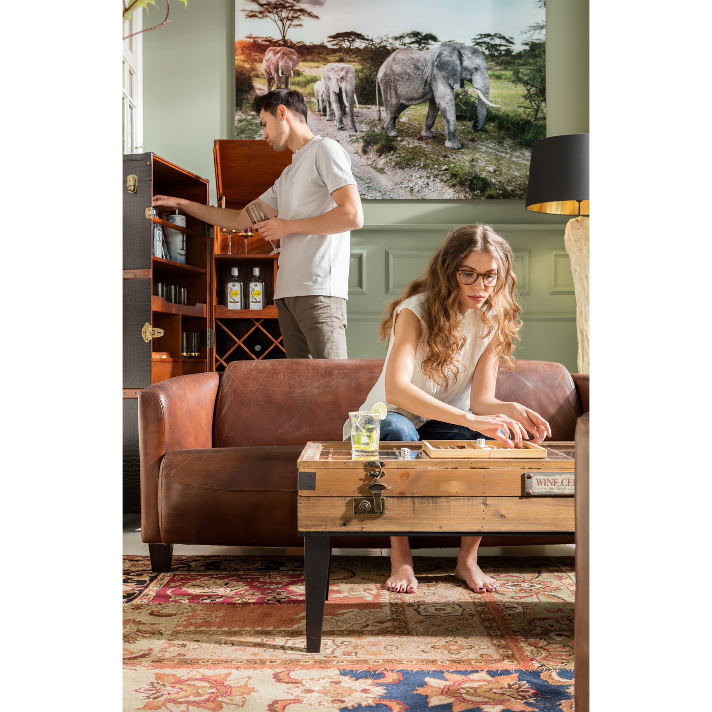 Диван Cigar Lounge 77063 KARE