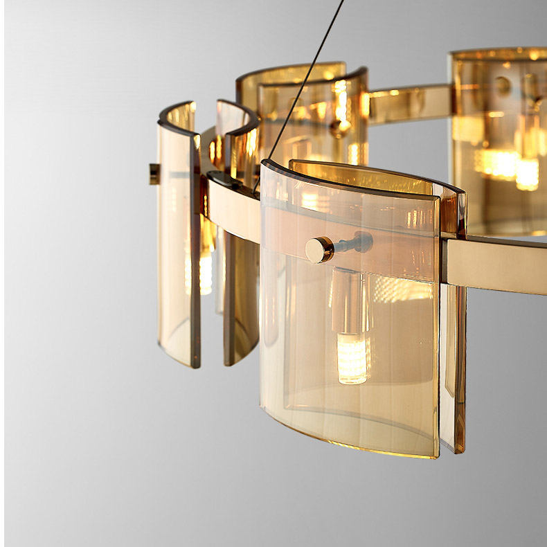 Подвесная люстра JANICE D100 Brass Amber by ImperiumLoft