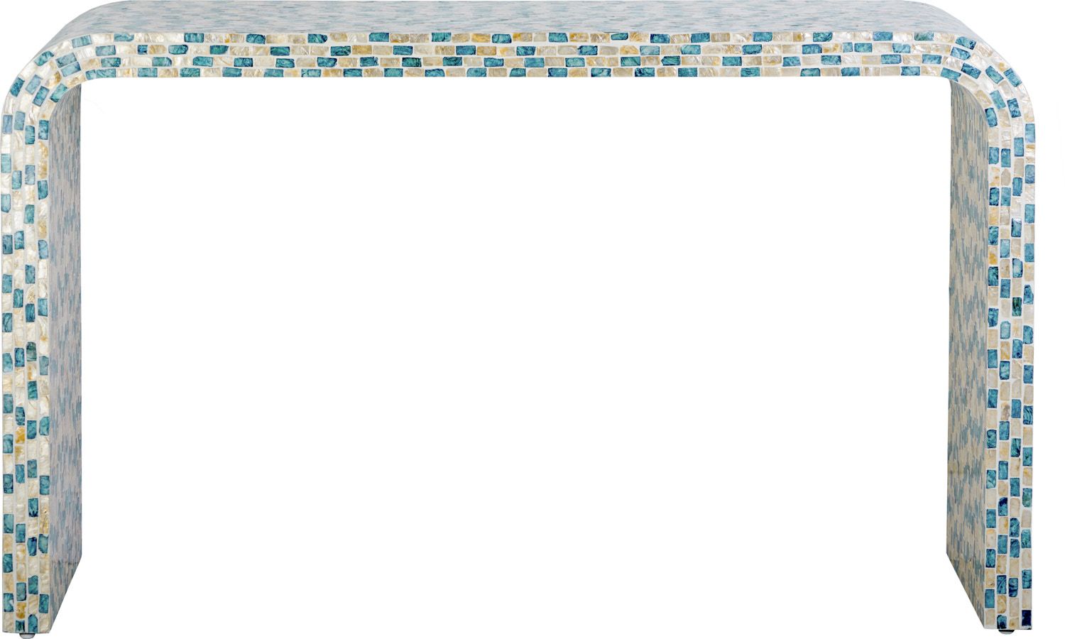 Консоль пристенная с отделкой раковинами устриц Glasar 67-011