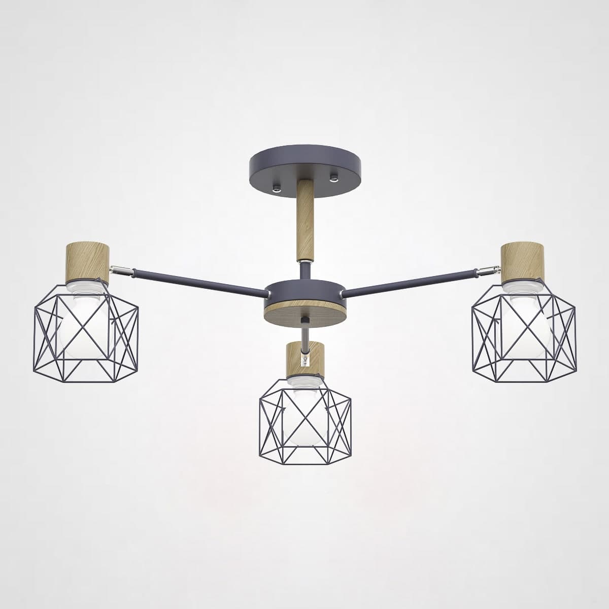 Потолочная люстра CORF B3 Gray 3 lamps by ImperiumLoft