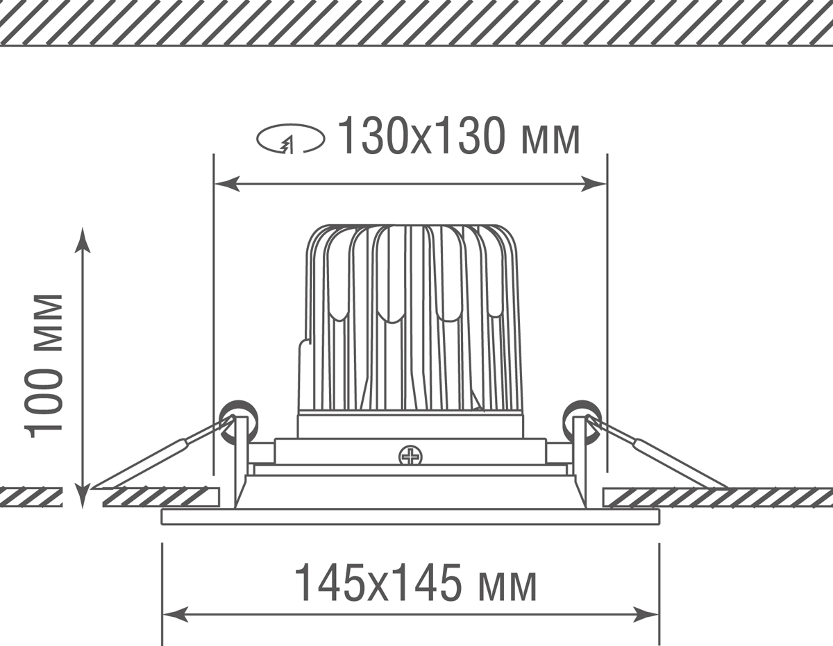 Встраиваемый светодиодный светильник Donolux DL18893/01 White SQ