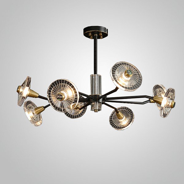 Потолочная люстра JANICA L8 Brass Black by ImperiumLoft