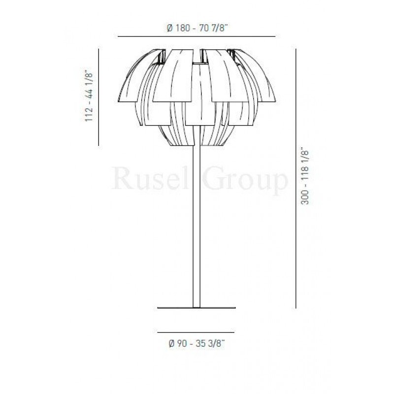 Напольный светильник AXO LIGHT PLUMAGE PT 180