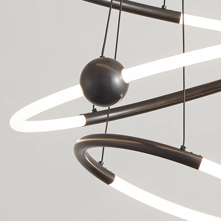 Кольцевые люстры и светильники ECLIPTICA Black by ImperiumLoft