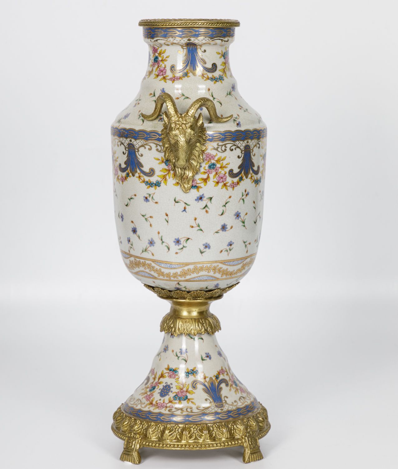 Ваза с козерогами Glasar J722EC/HX1051