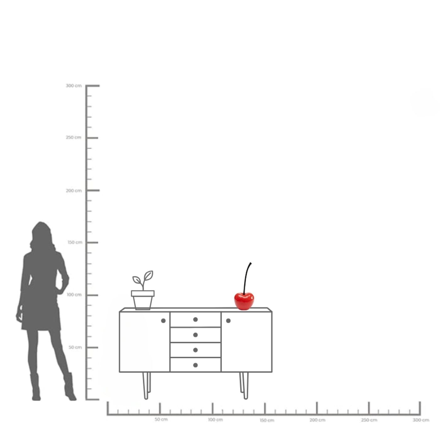 Объект декоративный Cherries Single 19cm KARE 57717