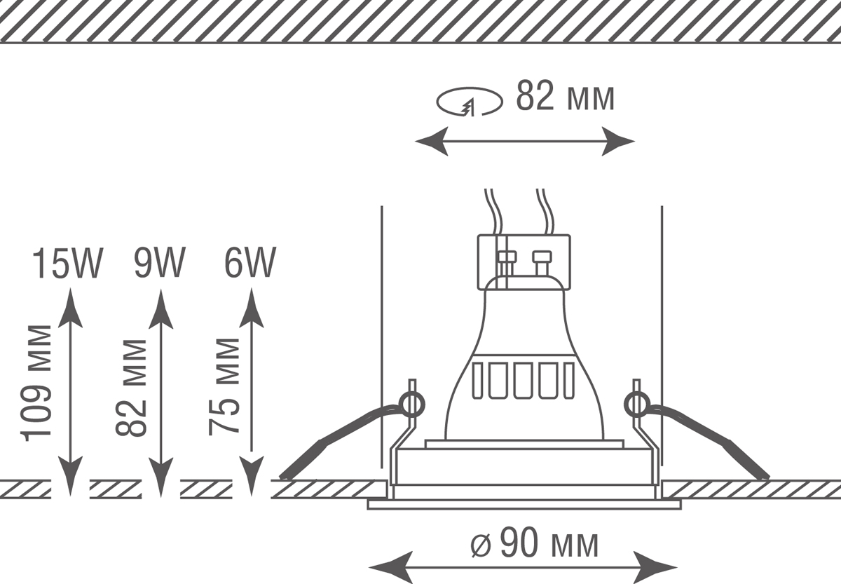 Встраиваемый поворотный светильник под сменную лампу Donolux DL18412/01TR White