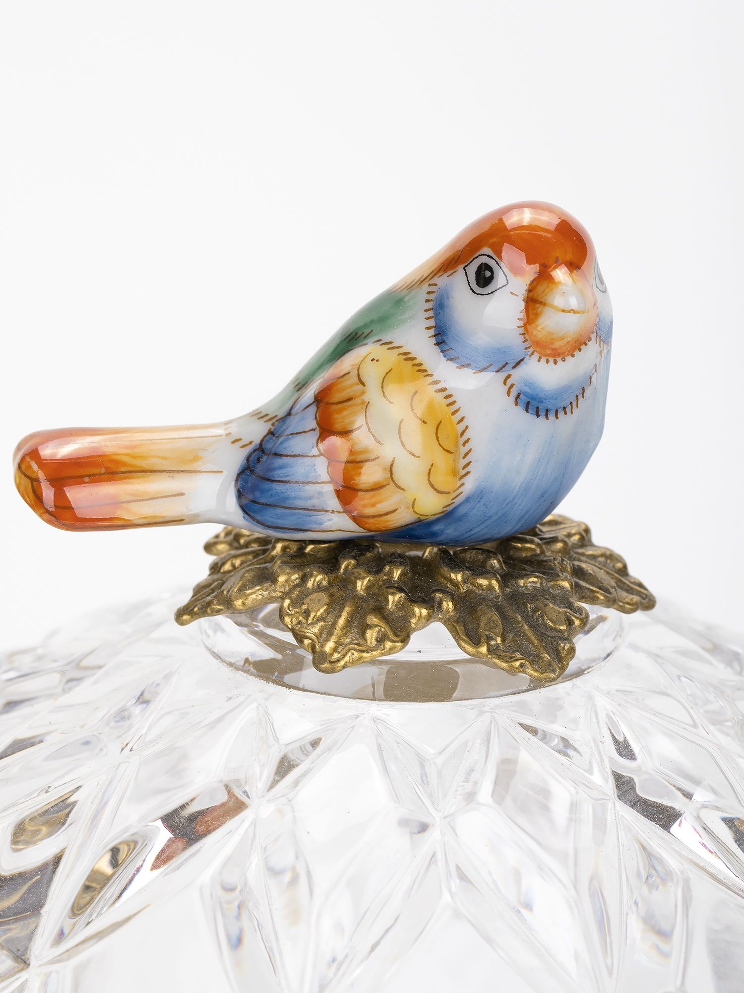 Конфетница с птичкой Glasar HGL481S/GLASS