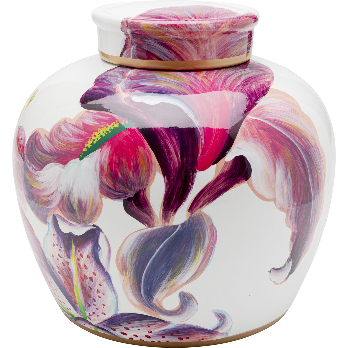 Банка декоративная Lillies Pink Ø27cm KARE 58107