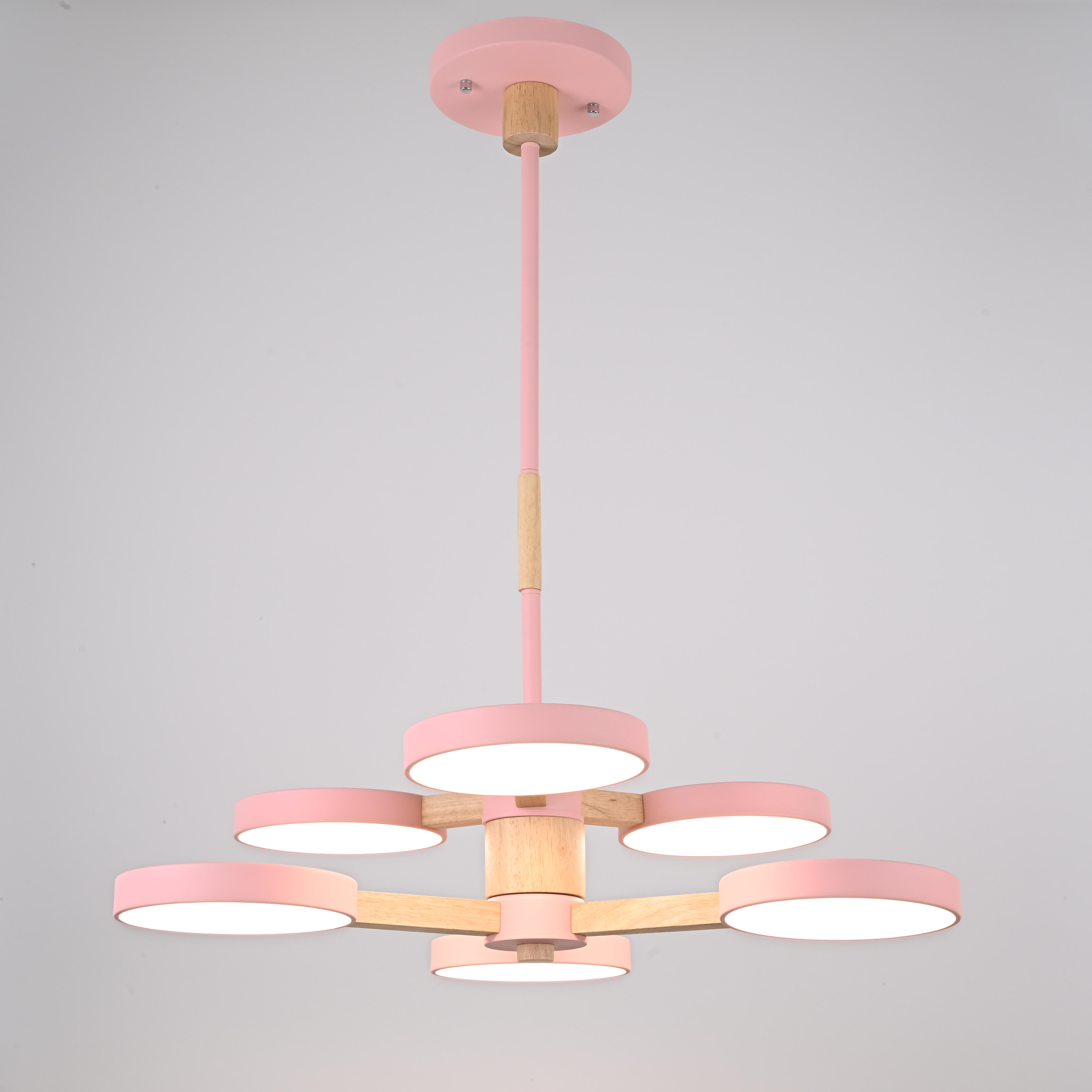 Подвесная люстра TURNA DBL L6 Pink by ImperiumLoft