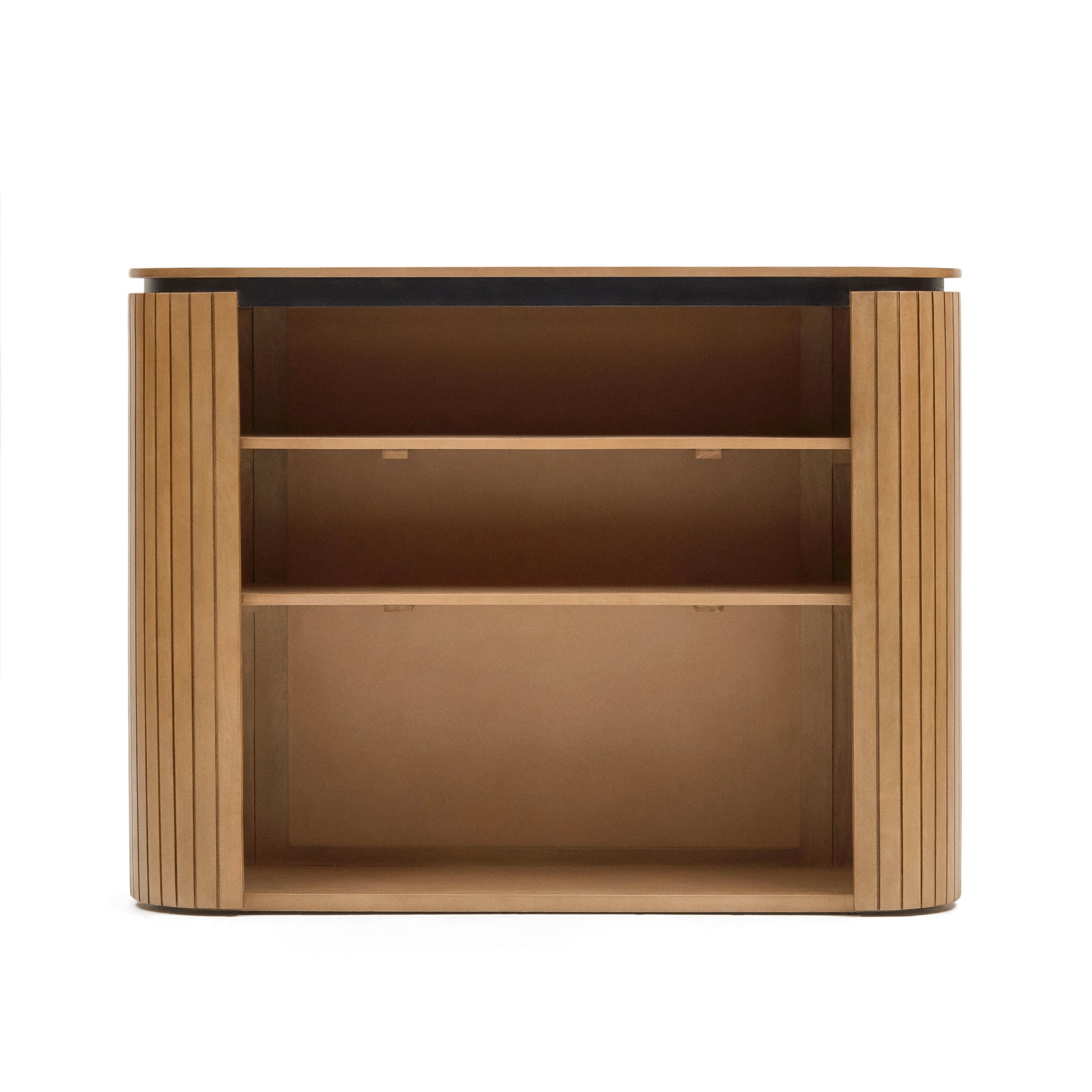 Licia Книжная полка из массива дерева манго и черного металла 120 x 90 см La Forma (ex Julia Grup)