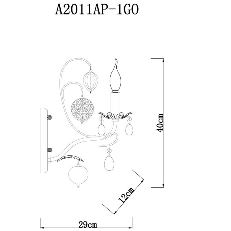 Бра Arte Lamp A2011AP-1GO