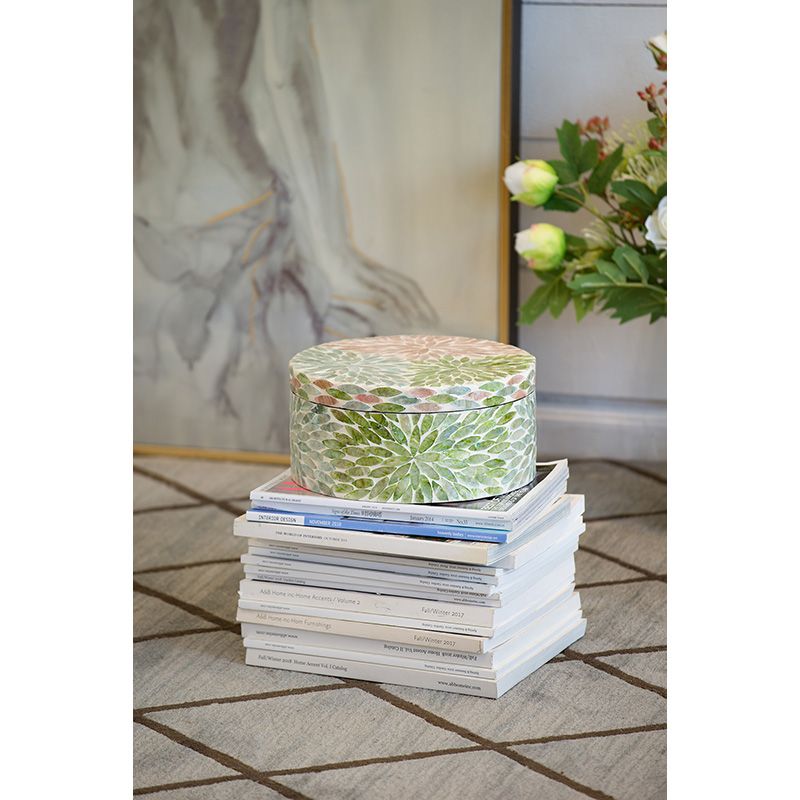 Шкатулка с отделкой раковинами устриц Glasar 46962