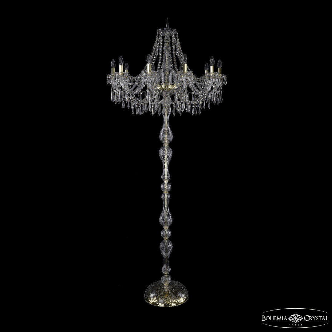Торшер хрустальный 1403T1/10/300-210 G