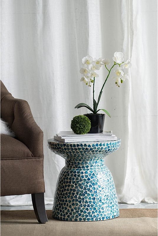 Столик акцентный с отделкой раковинами устриц Glasar 44832