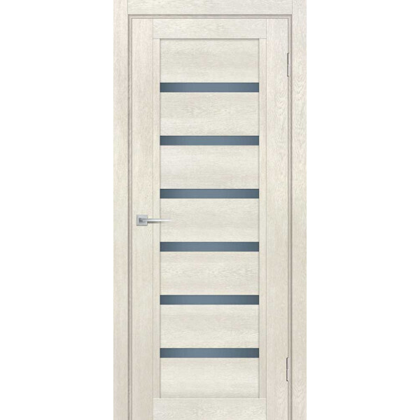 Межкомнатная дверь Graf ТЕХНО-807 графит сатинат Бьянко (1900 х 550)