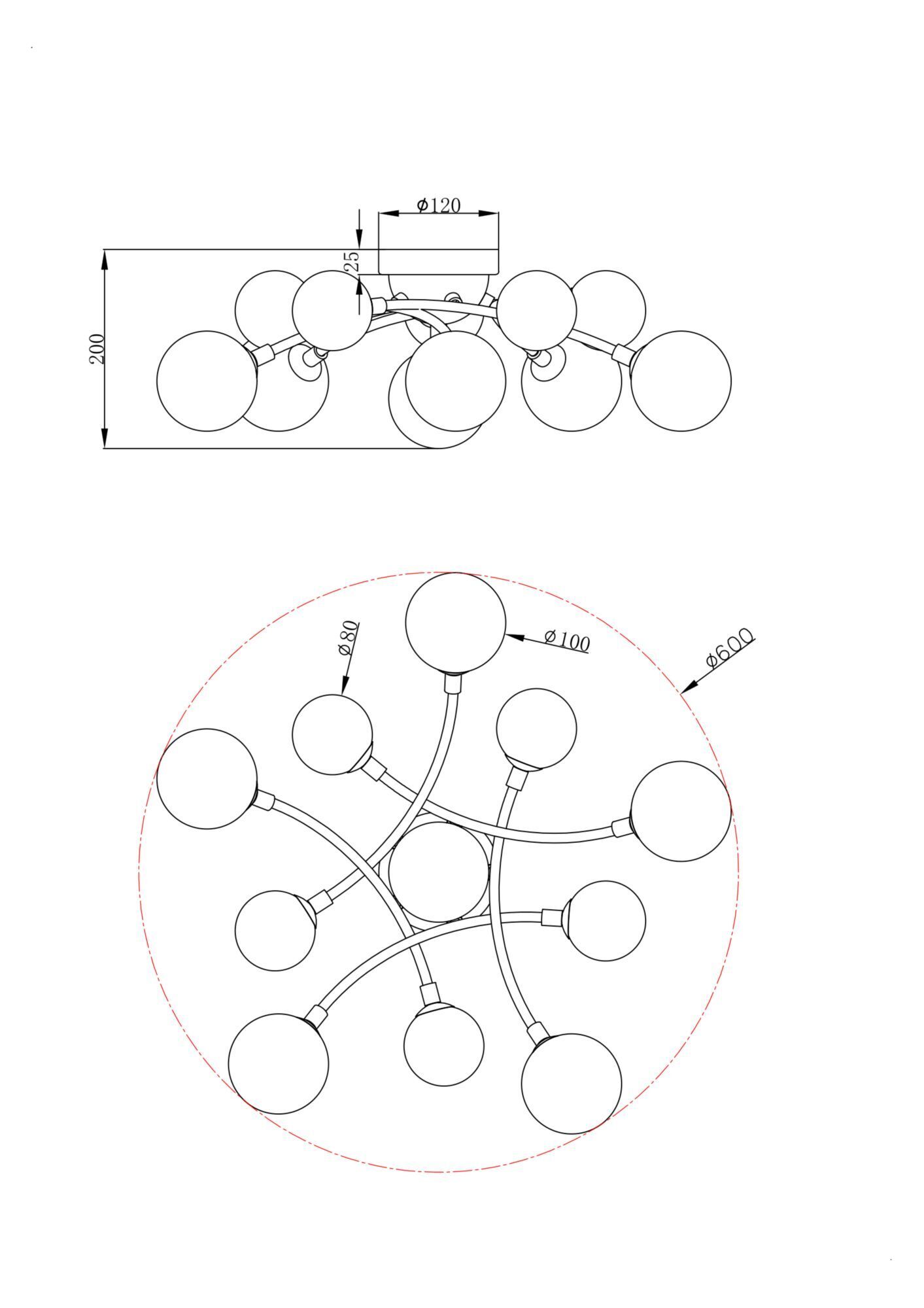 Потолочный светильник Freya FR5116CL-11BS