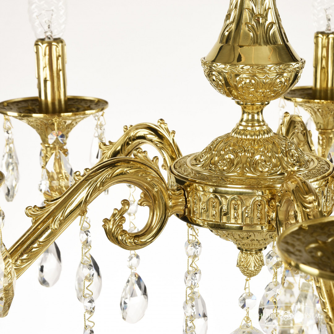 Люстра бронзовая с хрусталём 71102/5/175 A G