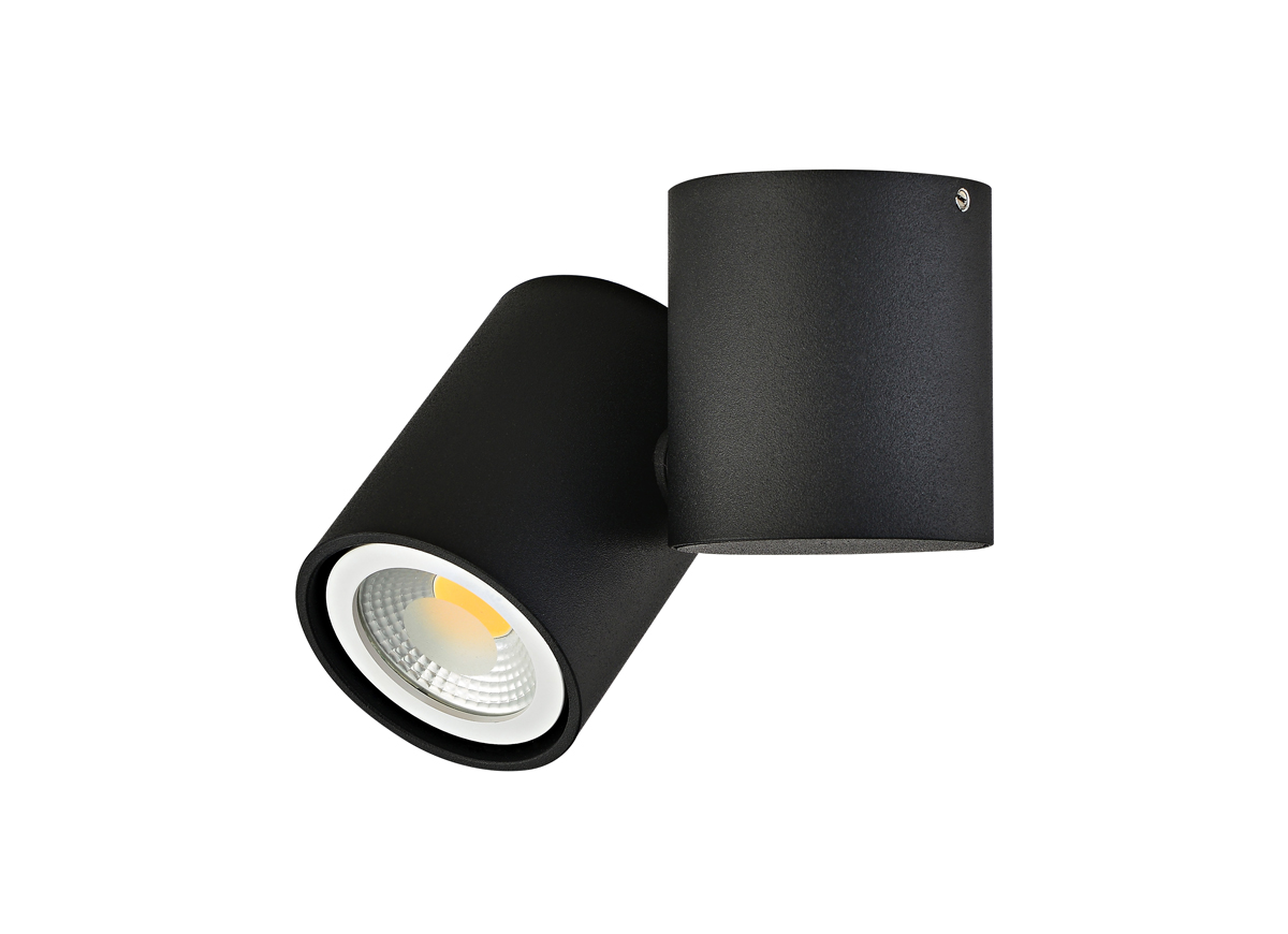 Накладной/поворотный алюминиевый светильник под сменную лампу Donolux A1594Black/RAL9005