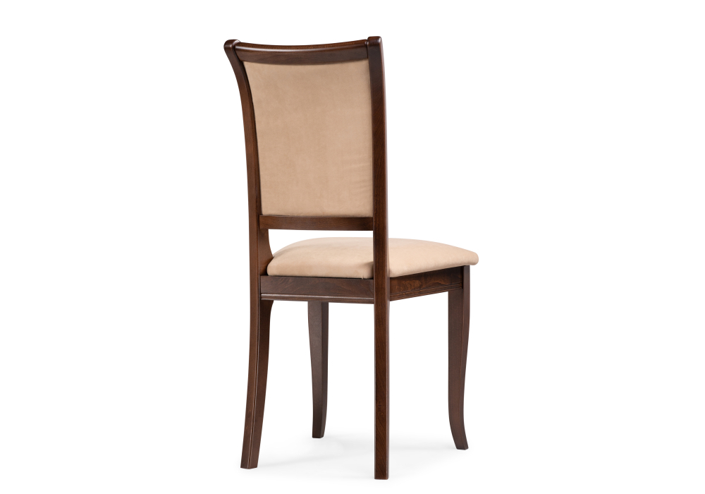 Стул деревянный Woodville Корнелл бежевый велюр / орех темный 515975