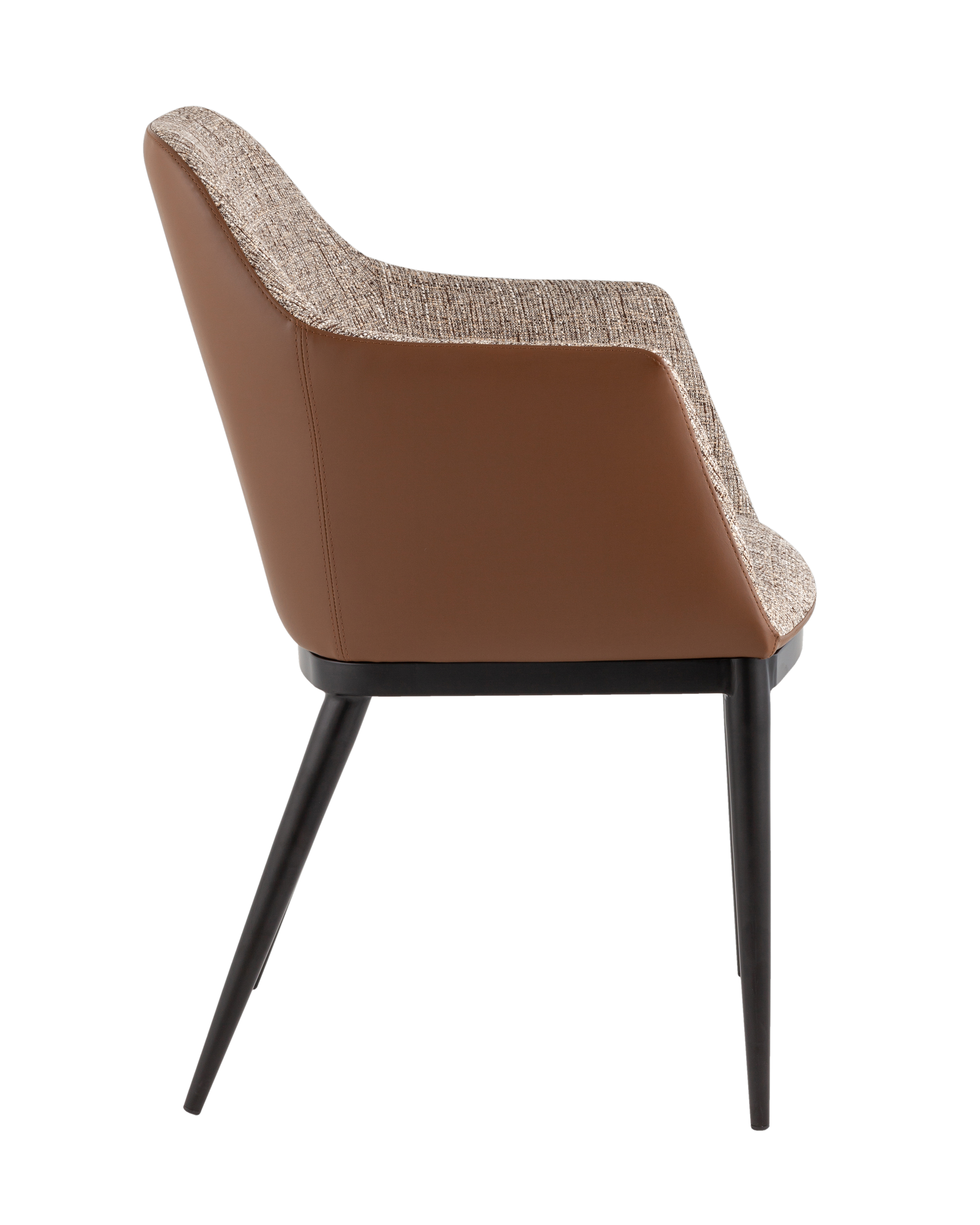 Стул обеденный Itan коричневый с коричневой экокожей Stool Group