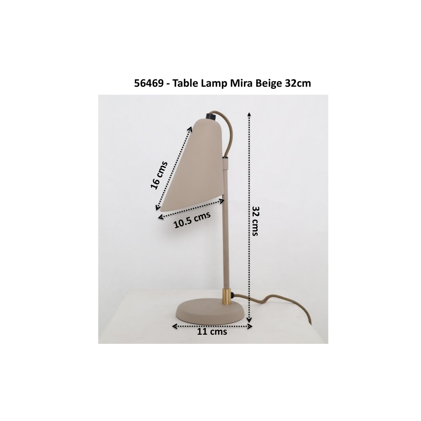 Светильник настольный Mira Beige 32cm KARE 56469