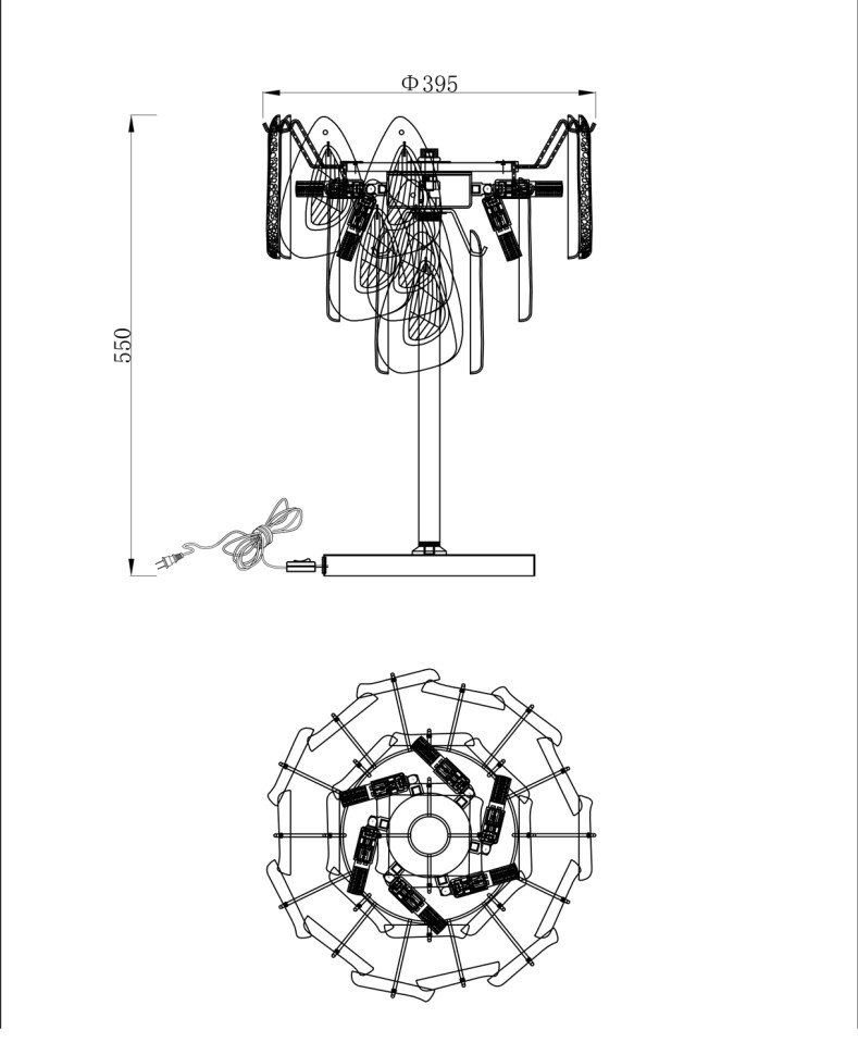 Настольная лампа Fluorite FL1092-9T