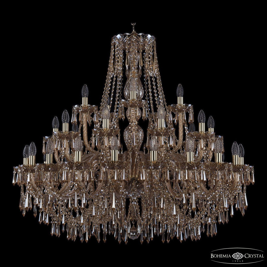 Люстра хрустальная 1403/20+10+5/400 G M721