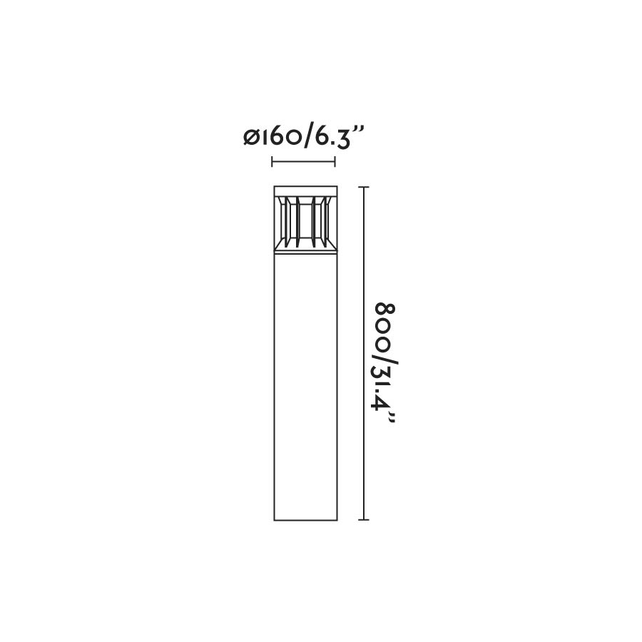 Уличный фонарь SCREEN 4000K CRI90 антрацит 360є WIDE Faro