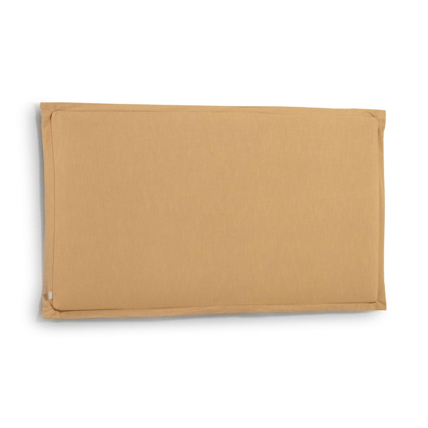 Изголовье из льняной ткани горчичного цвета Tanit со съемным чехлом 206 x 106 см La Forma 113247