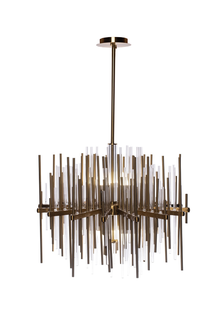 Люстра латунь/стекло прозрачное Garda Decor 92EL-YG60832-8P