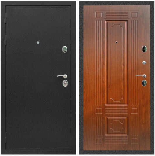 Дверь входная Graf Престиж Черный крокодил / МДФ 6 мм ФЛ-2 Мореная береза