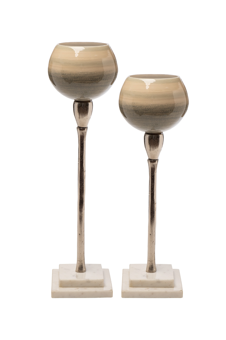 Подсвечник стеклянный на металлической ножке Garda Decor 71PN-31801