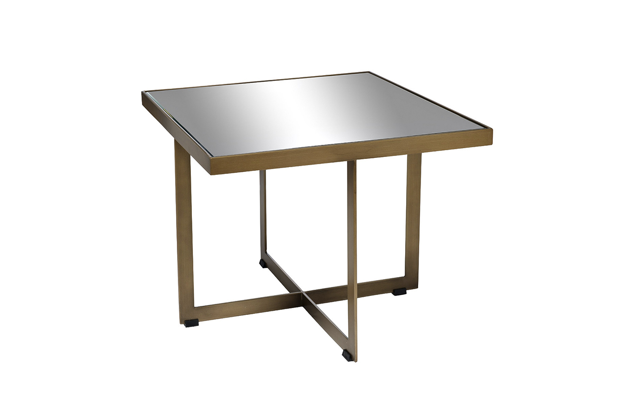 Столик журнальный квадратный с зеркальной столешницей Garda Decor KFG095