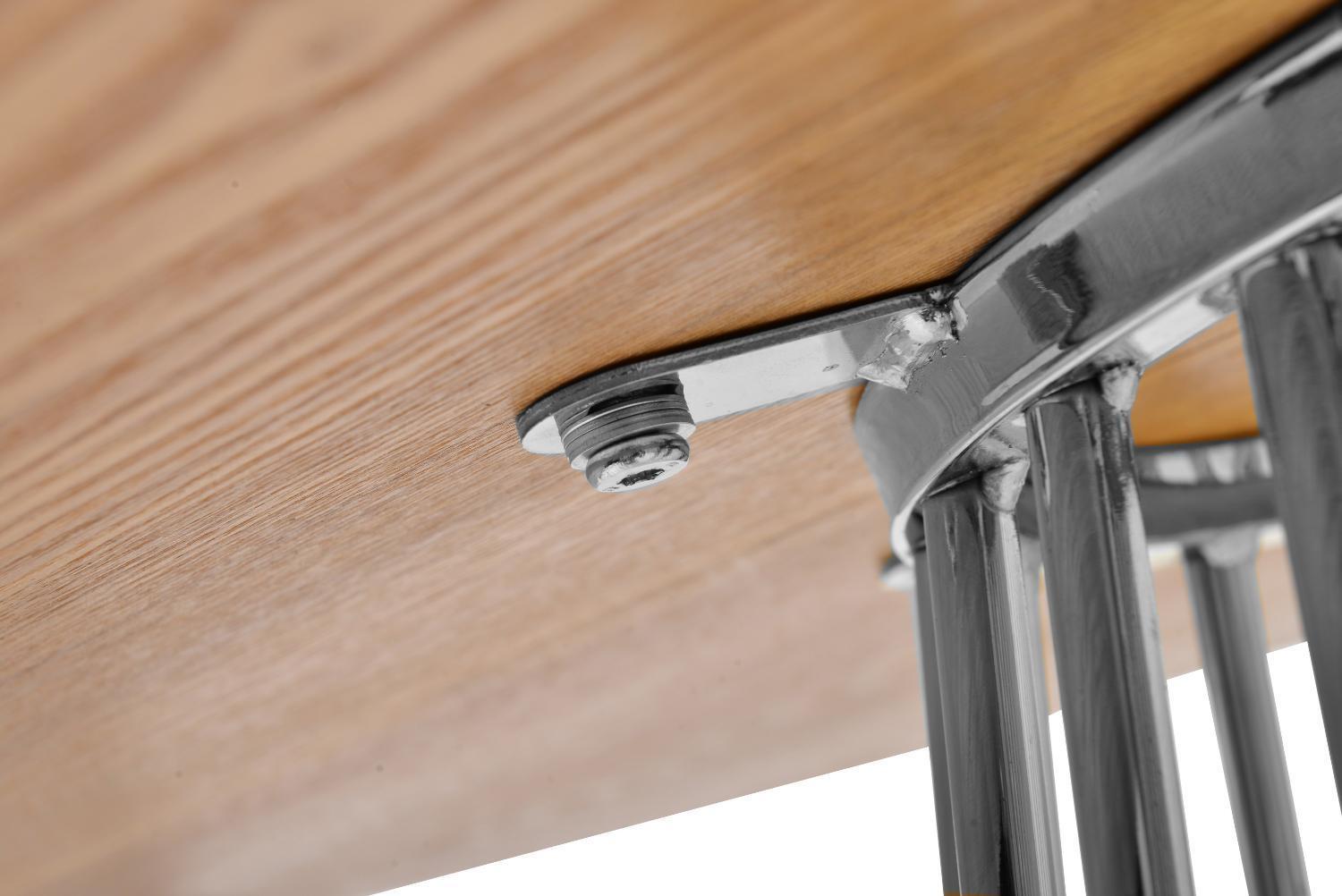 Стол Liverpool 110см, орех с хромированными ножками Bradex Home FR 0318