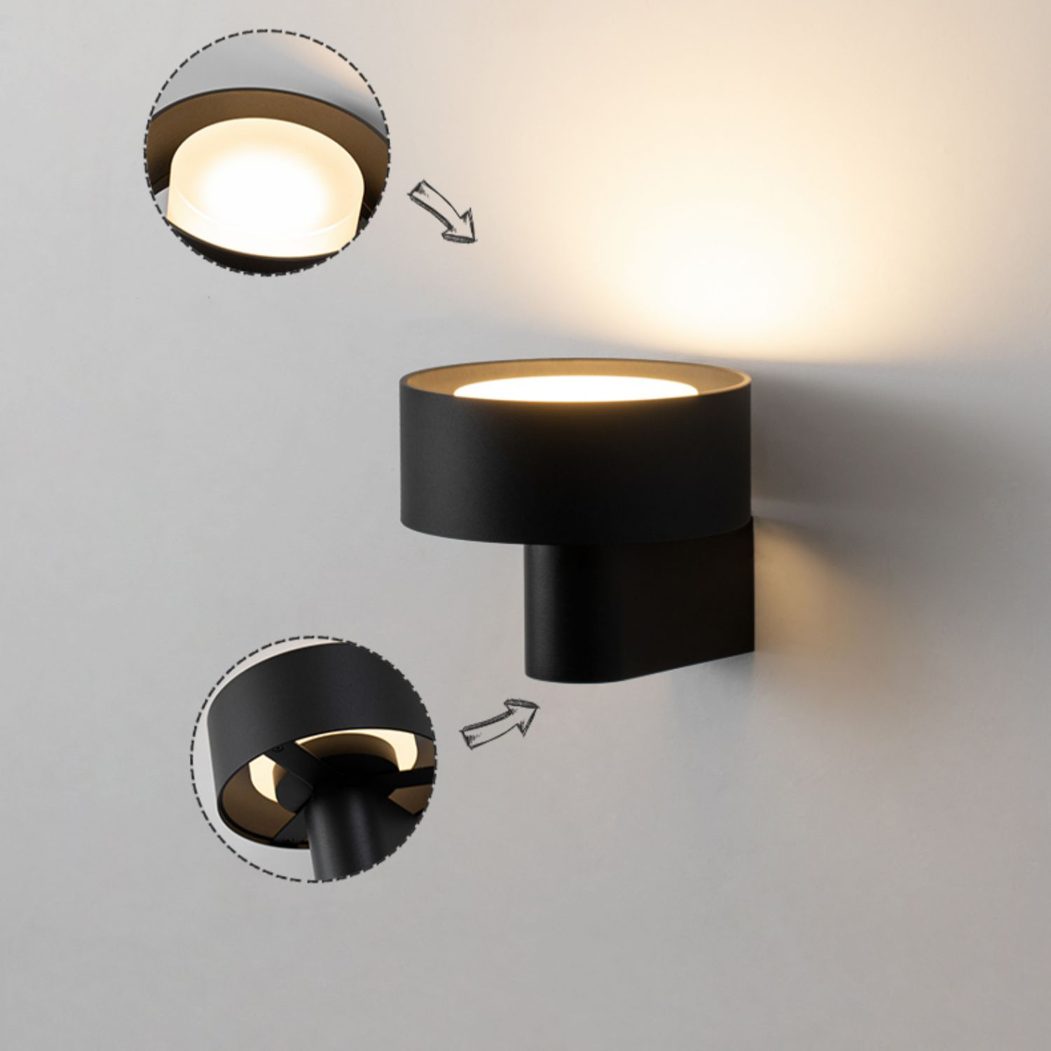 Настенный светильник DILA Black by ImperiumLoft