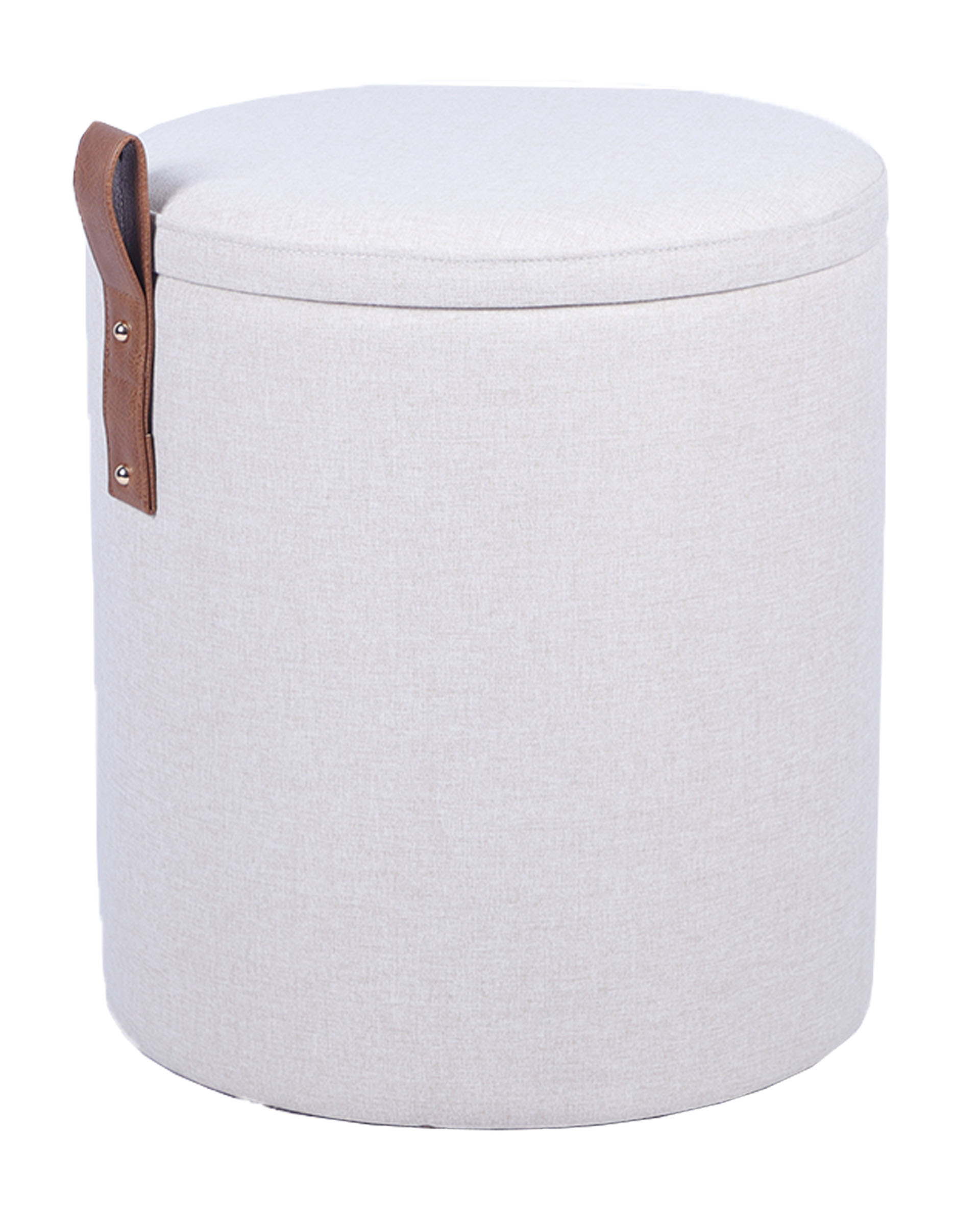 Пуф с ящиком Эркки рогожка S белый Stool Group