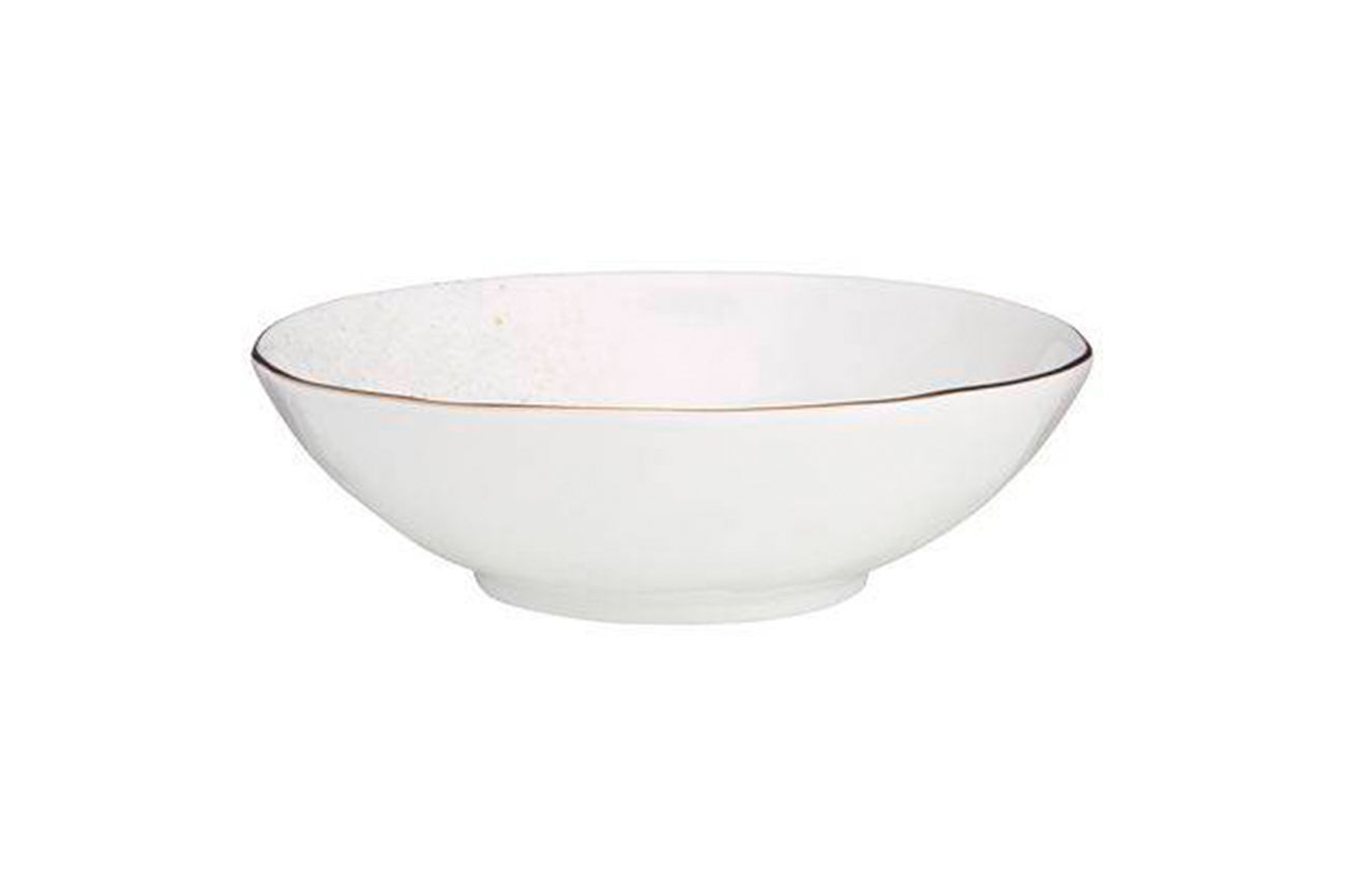 Салатник "Bronco Gold" белый с золотом 18 см Garda Decor 263-1083