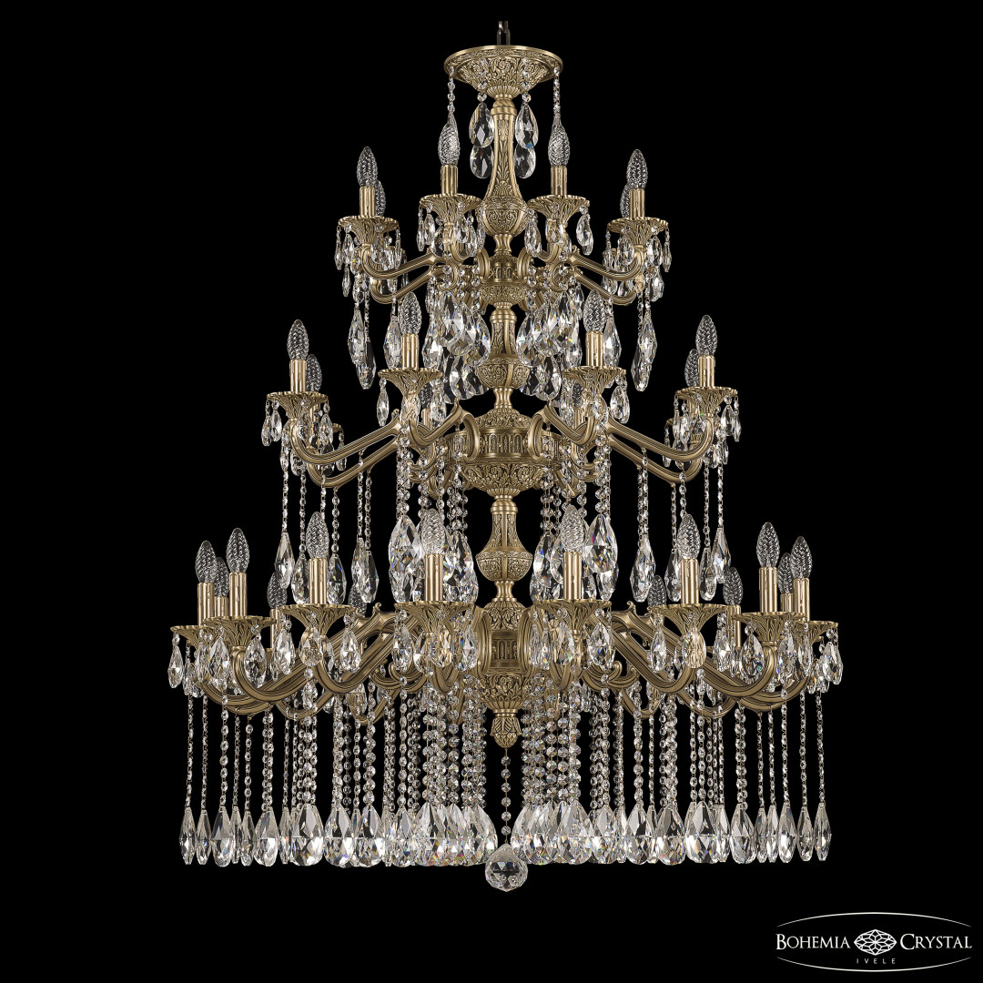Люстра бронзовая с хрусталём 72102/16+8+8/360/3d A FP