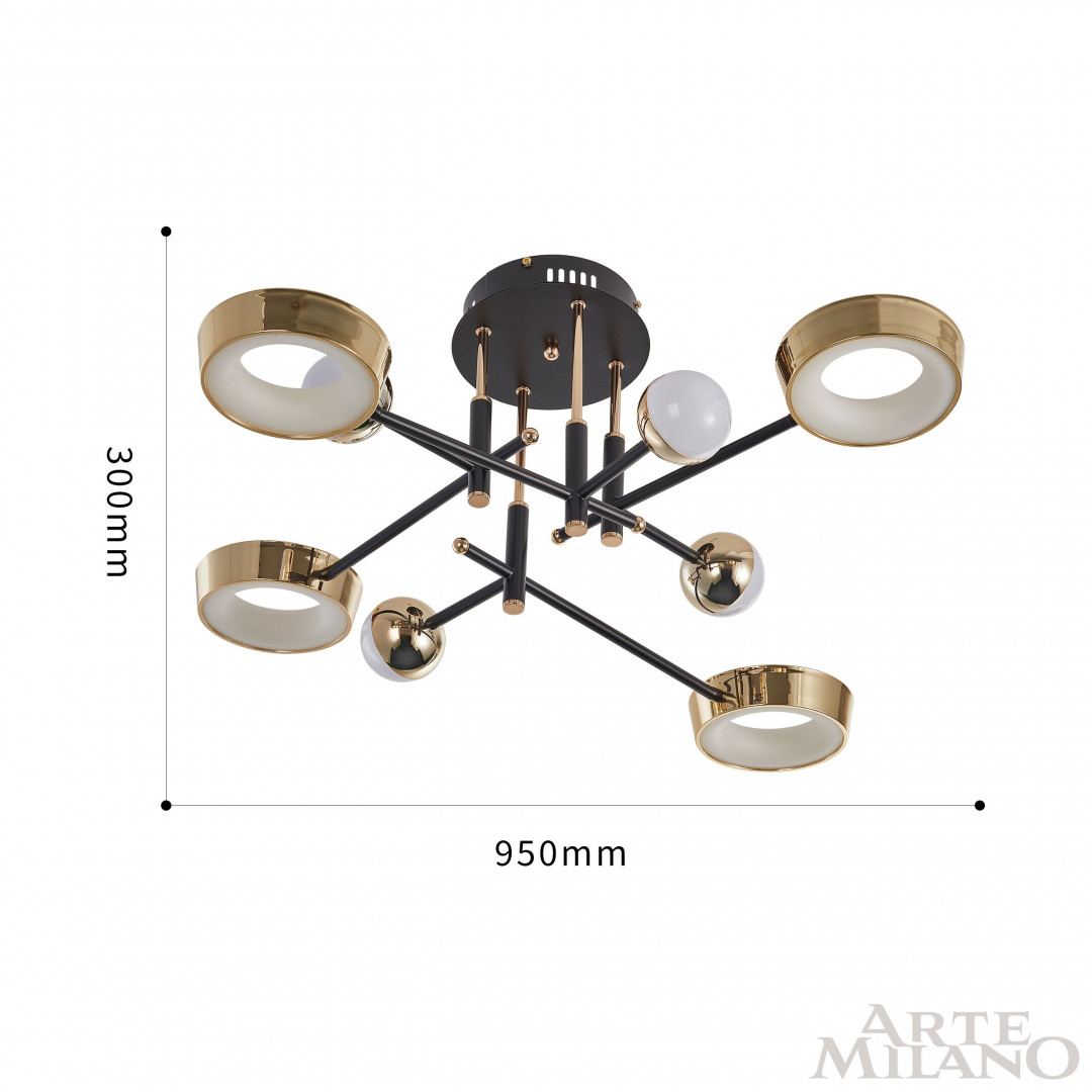 Светильник светодиодный 273299/8 BK/GD Arte Milano