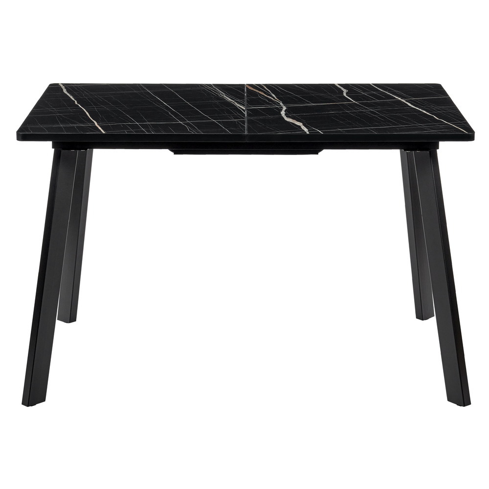 Стол Dublin раскладной 120-160х80х75 чёрный мрамор с чёрными ножками Bradex Home RF 0416