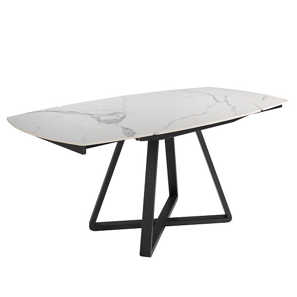 Обеденный стол D2055BB /1096 из керамики и черной стали Angel Cerda