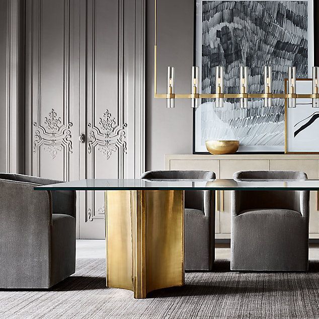 Люстра Restoration Hardware Ravelle Linear 59" Brass