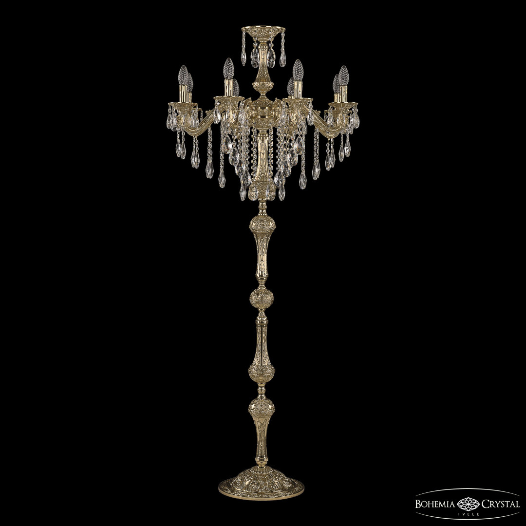 Торшер бронзовый с хрусталём 71102T/8/210 B G